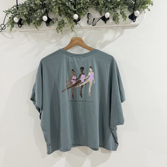 Athleta “brown Girls Do Ballet” Crop Oversized T Shirt 1X - Picture 4 of 5